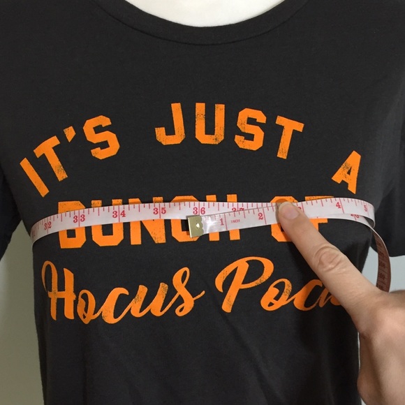 NWOT Dark Gray Hocus Pocus Orange Halloween Tee - Picture 3 of 6